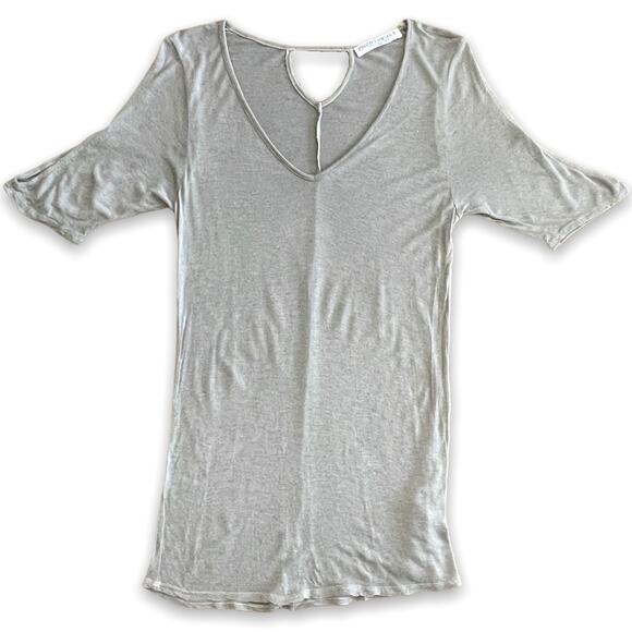 Project Social T Tee Shirt V Neck Lounge Relaxed Gray Womens Top Size XS - Picture 5 of 5